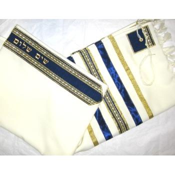 American Designer Hugs and Kisses Tallit - Grant Us Peace Atarah By Precious Heirlooms