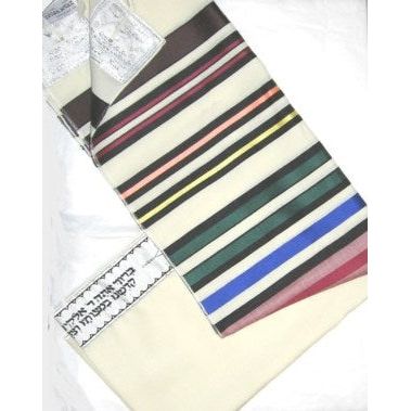 13 Colors Tallit Bnei Ohr Talis with Bag 100% Wool 3 sizes available Made in Israel