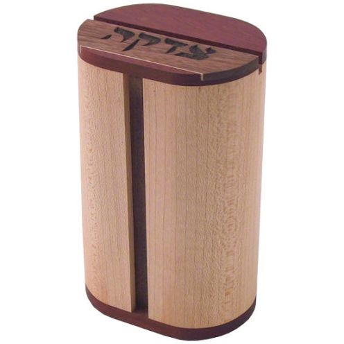 Ed Cohen Artistic Inlaid Wood Tzedakah Box  Each is Unique ! - Wedding Gift