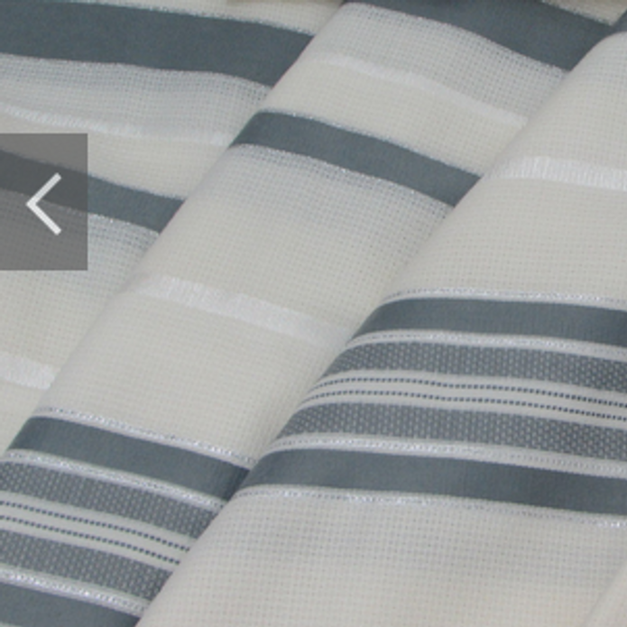 Traditional Tashbetz Tallit Tallis 100% Lamb Wool Gray / Silver Made in Israel