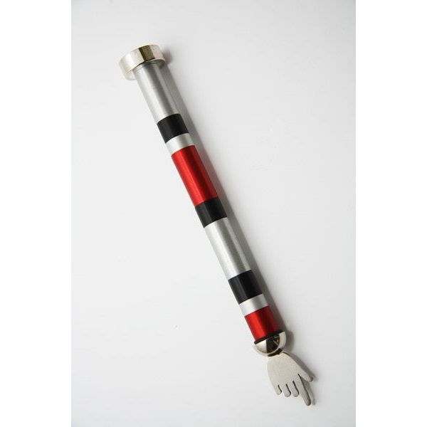 Anodized Aluminum Torah Pointer From Caesarean Arts Collection in Red Black Grey