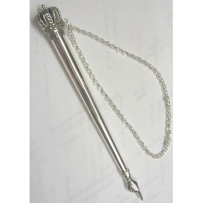 925 Sterling Silver "Emuna / Crown" Yad Torah Pointer 6.25" Made in Israel by Nadav