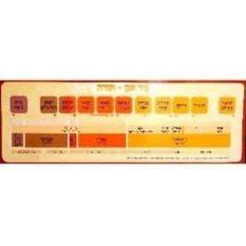 Torah Timeline Colorful Jewish Classroom Hebrew Poster 13"x 38"  Made in Israel