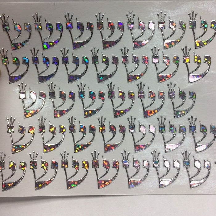 Crowned Holographic Shin Jewish Sticker Great for Make your own mezuzah project