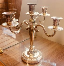 5 Branch Candelabra / Shabbat Candleholder Silver Plated ONLY ONE AVAILABLE