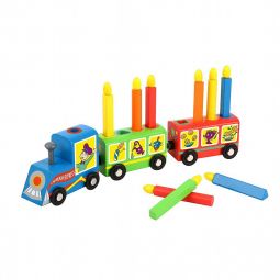 Educational Wooden Kiddie TOY Menorah Train Connected via Magnets 11.75"X 5.5"