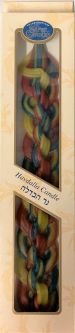 18 Wicks Safed Havdalah Candle 13" Pure Beewax Multicolor