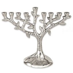 Aluminum Tree of Life Chanukah Menorah 8.5"x 5"