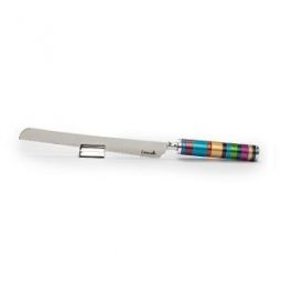 Emanuel Multicolor Rings Anodized Aluminum Challah Knife in 5 colors