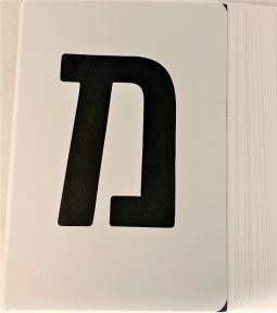 Alef Bet Large 4" Letters Individual Stencils Set of 27 Cards 6" 9"
