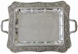 Silver Plated Square Tray for Shabbat Candle Lighting 17" x 13.5"
