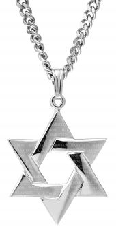 24 inch Star of David Sterling Silver Necklace