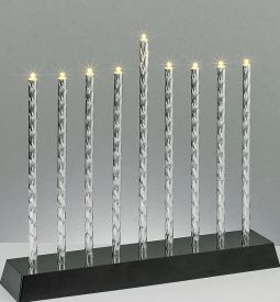 Diamond Cut LED Menorah with Exciting Lighting Options