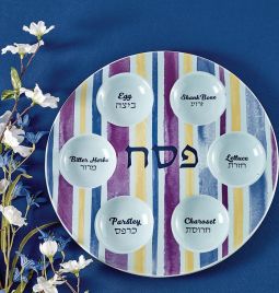 Joseph’s Coat Ceramic Passover Seder PLate 12"