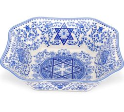 ONE of a Kind Spode Renaissance Judaica Serving / Salad Dish Made of Fine Porcelain