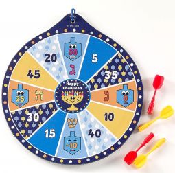 Chanukah Dart Game, Includes 4 Magnetic Darts