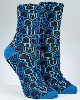 Chanukah Adult Crew Socks, "Dreidels" Design