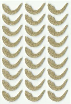 Gold Glitter Puffy Jewish Stickers Shofars Set of 27