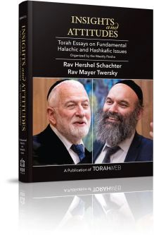 Insights and Attitudes by Rav Hershel Schachter Rav Mayer Twersky Torah Web