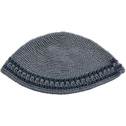 Frik Kippah Large Knit Yarmulke 9.45"  Design May Vary