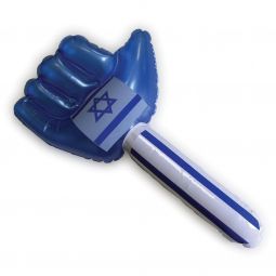 15" INFLATABLE ATZMAUT ISRAEL INDEPENDENCE FLAG HAND