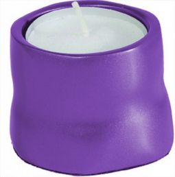 Anodized Aluminum Tea Light Single Candle Holder Purple (