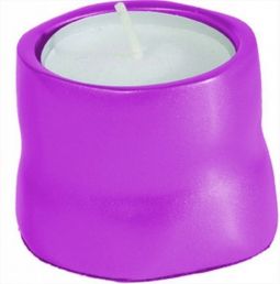 Anodized Aluminum Tea Light Single Candle Holder Pink