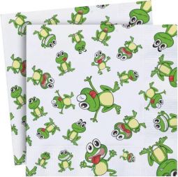 3 Ply Passover Luncheon Paper Party Napkins Pesach Frogs Set of 20 6.5" x 6.5"