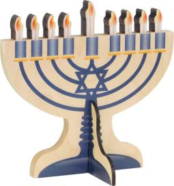 Maple Wooden Chanukah Menorah Sturdy & Durable Children's Toy Made in USA by Maple Landmark
