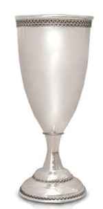 925 Sterling Silver Filigree Kiddush Goblet / Cup 6 1/3" Hand Made in Israel by NADAV