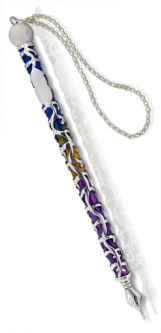 925 Sterling Silver Colorful Enamel Modern Torah Pointer Made in Israel By NADAV Purple Multicolor
