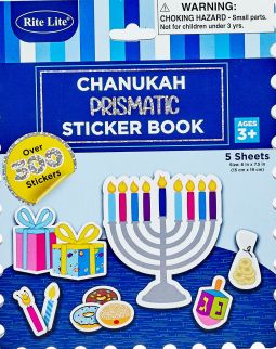 Chanukah Prismatic Sticker Book Set of 300 Stickers  Prismatic Stickers! Great for Scrapbooking! or 