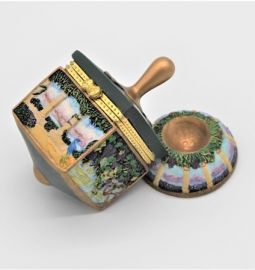 Collectble Hand Painted Garden Of Eden Chanukah Dreidel Keepsake Jewelry Box By Reuven Masel