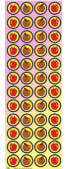 Apple Circle Rosh Hashana Jewish Stickers Set of 288