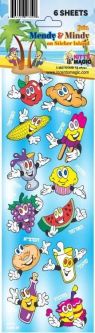 Brachot Blessings over Foods Animated Jewish Colorful Stickers Set of 72 Stickers