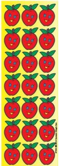 Apple Smiley Die-cut Rosh Hashana High Holidays Jewish Stickers (Medium) Set of 126