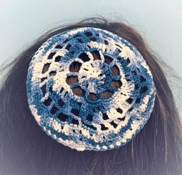 Ladies Melange Crochet Lace Kippah Yarmulke Women's Hair Covering Custom Hand Made Design may vary