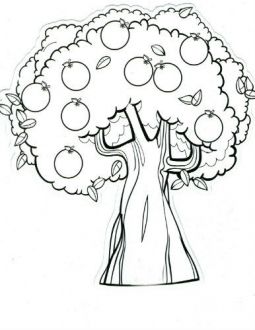 Cutouts Fruit Trees 7" Set of 20 Great Coloring Project for Classroom Or Tu B'Shevat