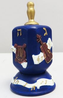 Polystone Musical Instruments Dreidel and Stand