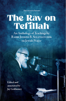The Rav on Tefillah Anthology of Teachings by Rabbi J.B. Soloveitchik on Jewish Prayer