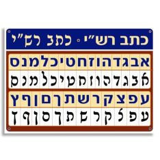 Hebrew Rashi Script Aleph Bet Letters כתב רש"י Classroom Jewish Educational Poster