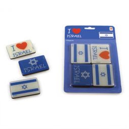 I LOVE ISRAEL Israeli Flags Jewish Magnets Set of 4