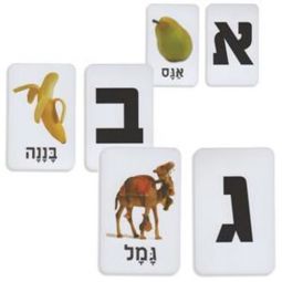 Oppening Letter Words Hebrew Vocabulary Educational Card GAME Set of 54