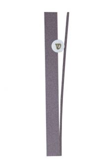 Designer Brushed Aluminum V Mezuzah Made in Israel by Dabbah Brothers Kosher Parchment included