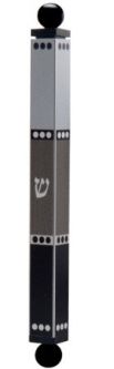 Artistic Mezuzah 6" by Dorit Shades of Grey Kosher $55 Parchment Included
