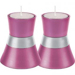 Anodized Aluminum Candlesticks Pink Small (EM-CMS5)