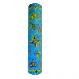 Children's Hand Painted Small Wooden Mezuzah Butterflies Kosher $55 parchment included
