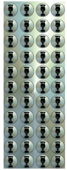 Kiddush Cup Becher Arbah Kosot Circle Jewish Passover Mini Stickers set of 288