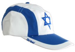 Star of David Embrodery Israeli Flag White Blue Baseball Cap with Israel Emblem