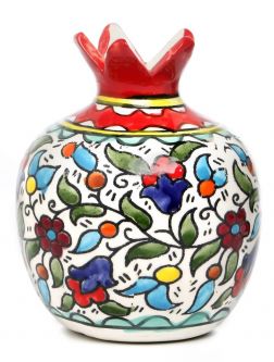 Armenian Design Ceramic Pomegranate 5" - can be used as a vase